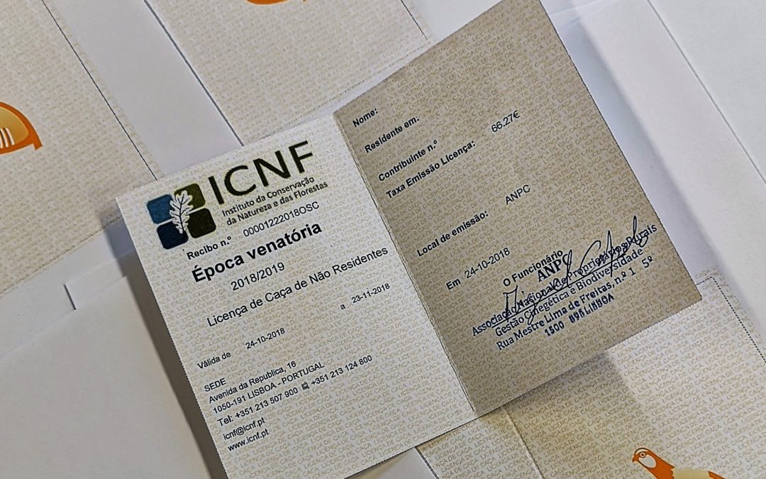 PRECISA DE LICENÇAS DE CAÇA PARA ESTRANGEIROS?…  FALE COM A ANPC!